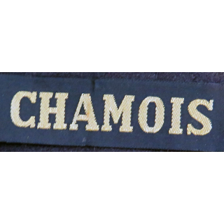 MARINE : bande de bachi de marin "CHAMOIS" longueur 65 cm fils dorés