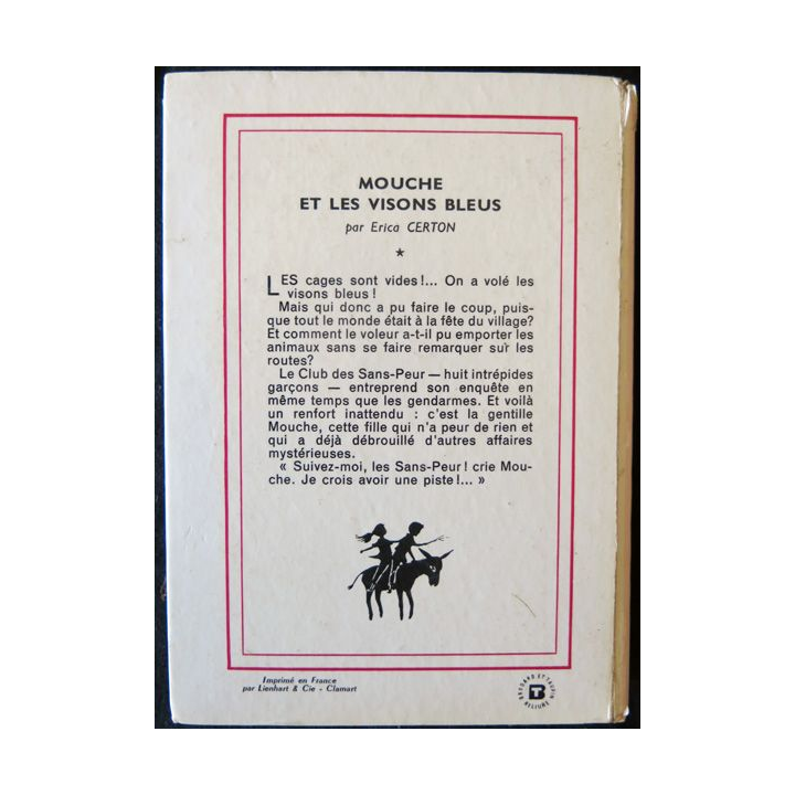 Mouche et les visons bleus de Erica Certon aux éditions Hachette Bibliothèque Rose