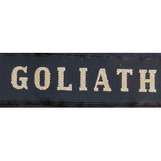 MARINE : bande de bachi de marin "GOLIATH" longueur 65 cm fils dorés