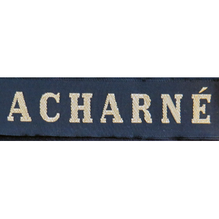MARINE : bande de bachi de marin "ACHARNÉ" longueur 65 cm fils dorés