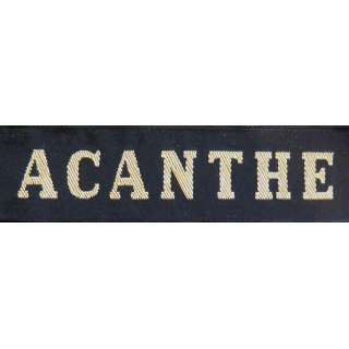 MARINE : bande de bachi de marin "ACANTHE" longueur 65 cm fils dorés