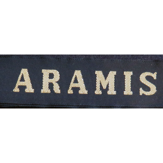 MARINE : bande de bachi de marin "ARAMIS" longueur 65 cm fils dorés
