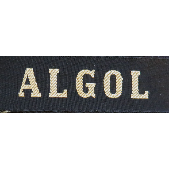 MARINE : bande de bachi de marin "ALGOL" longueur 65 cm fils dorés