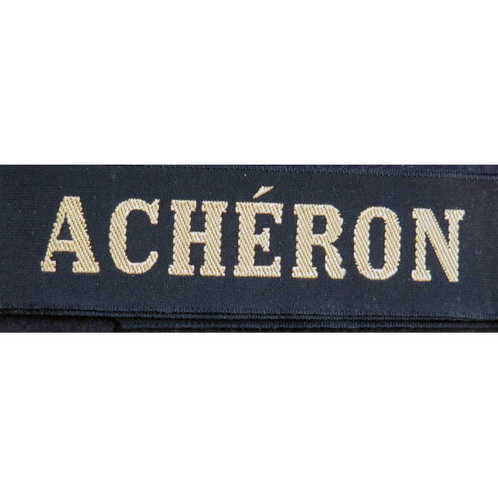 MARINE : bande de bachi de marin "ACHÉRON" longueur 65 cm fils dorés
