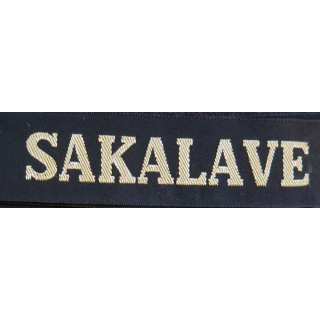 MARINE : bande de bachi de marin "SAKALAVE" longueur 65 cm fils dorés