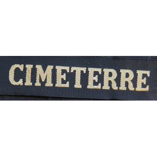 MARINE : bande de bachi de marin "CIMETERRE" longueur 65 cm fils dorés