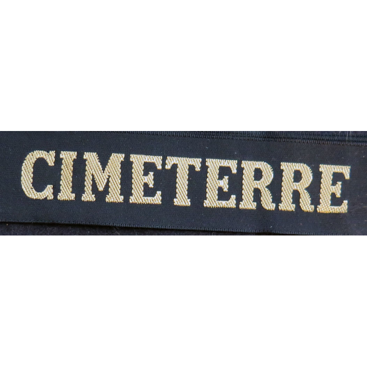 MARINE : bande de bachi de marin "CIMETERRE" longueur 65 cm fils dorés
