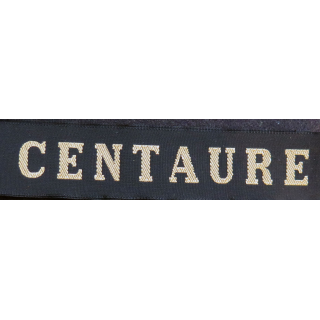 MARINE : bande de bachi de marin "CENTAURE" longueur 65 cm fils dorés