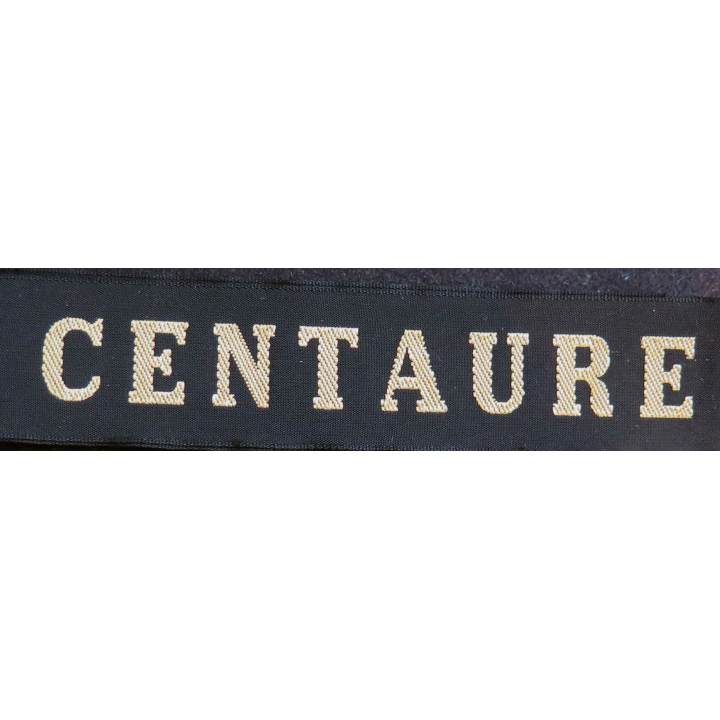 MARINE : bande de bachi de marin "CENTAURE" longueur 65 cm fils dorés