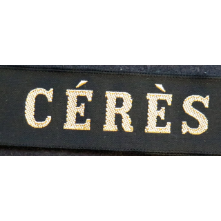 MARINE : bande de bachi de marin "CÉRÈS" longueur 65 cm fils dorés