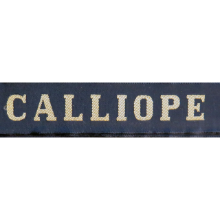 MARINE : bande de bachi de marin "CALLIOPE" longueur 65 cm fils dorés