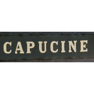 MARINE : bande de bachi de marin "CAPUCINE" longueur 65 cm fils dorés