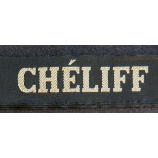 MARINE : bande de bachi de marin "CHÉLIFF" longueur 65 cm fils dorés