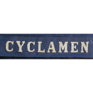 MARINE : bande de bachi de marin "CYCLAMEN" longueur 65 cm fils dorés