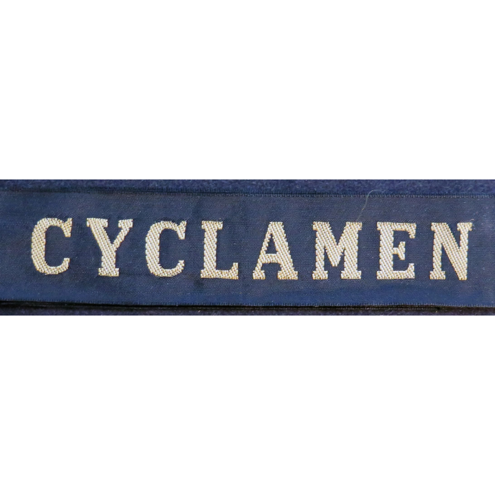 MARINE : bande de bachi de marin "CYCLAMEN" longueur 65 cm fils dorés