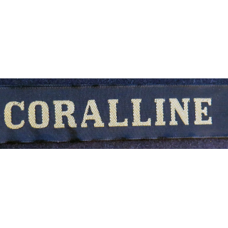 MARINE : bande de bachi de marin "CORALLINE" longueur 65 cm fils dorés