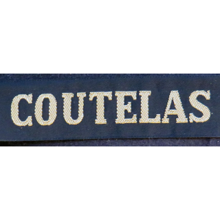 MARINE : bande de bachi de marin "COUTELAS" longueur 65 cm fils dorés
