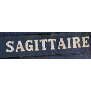 MARINE : bande de bachi de marin "SAGITTAIRE" longueur 65 cm fils dorés