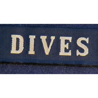 MARINE : bande de bachi de marin "DIVES" longueur 65 cm fils dorés