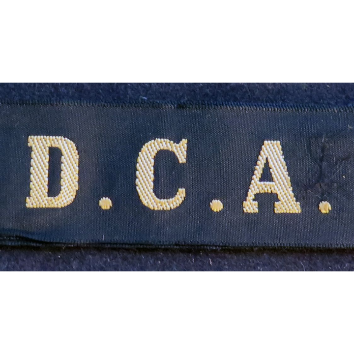 MARINE : bande de bachi de marin "D . C . A." longueur 65 cm fils dorés