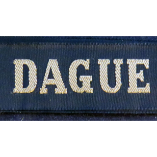 MARINE : bande de bachi de marin "DAGUE" longueur 65 cm fils dorés