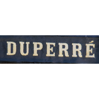 MARINE : bande de bachi de marin "DUPERRÉ" longueur 65 cm fils dorés