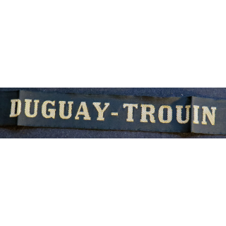 MARINE : bande de bachi de marin "DUGUAY-TROUIN" longueur 65 cm fils dorés