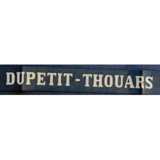 MARINE : bande de bachi de marin "DUPETIT-THOUARS" longueur 65 cm fils dorés
