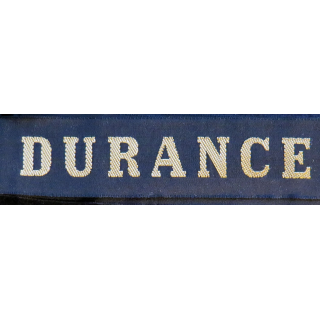 MARINE : bande de bachi de marin "DURANCE" longueur 65 cm fils dorés