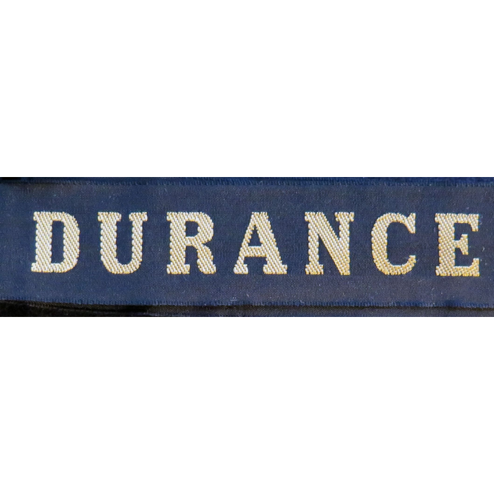 MARINE : bande de bachi de marin "DURANCE" longueur 65 cm fils dorés