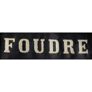 MARINE : bande de bachi de marin "FOUDRE" longueur 65 cm fils dorés