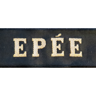 MARINE : bande de bachi de marin "EPÉE" longueur 65 cm fils dorés