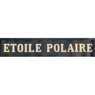 MARINE : bande de bachi de marin "ETOILE POLAIRE" longueur 65 cm fils dorés