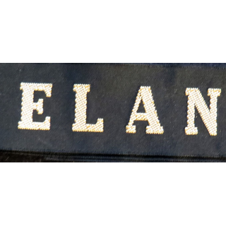 MARINE : bande de bachi de marin "ELAN" longueur 65 cm fils dorés