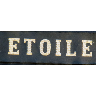 MARINE : bande de bachi de marin "ETOILE" longueur 65 cm fils dorés