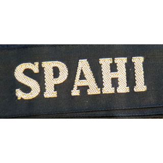 MARINE : bande de bachi de marin "SPAHI" longueur 65 cm fils dorés
