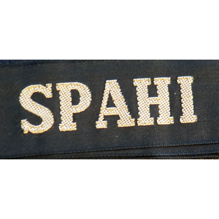 MARINE : bande de bachi de marin "SPAHI" longueur 65 cm fils dorés
