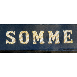 MARINE : bande de bachi de marin "SOMME" longueur 65 cm fils dorés