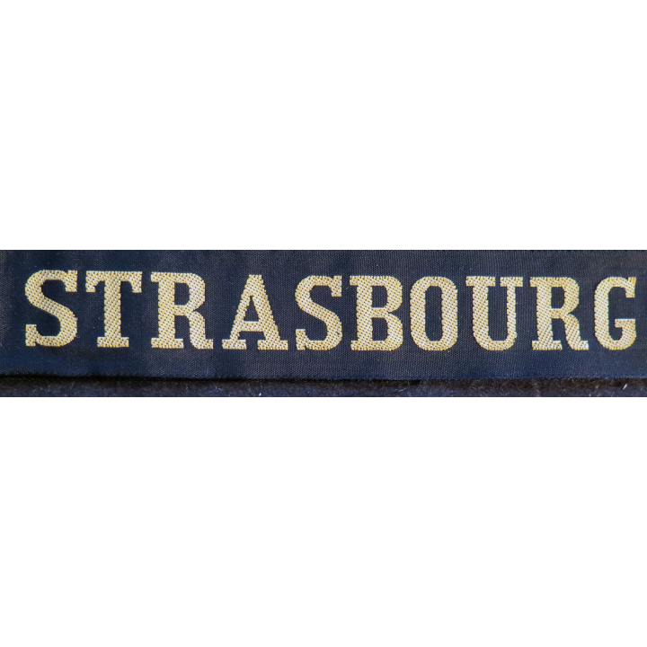 MARINE : bande de bachi de marin "STRASBOURG" longueur 65 cm fils dorés