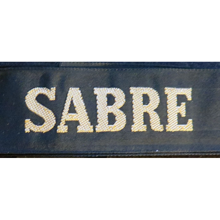 MARINE : bande de bachi de marin "SABRE" longueur 65 cm fils dorés
