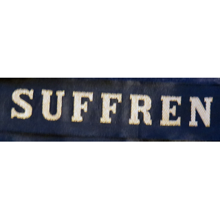 MARINE : bande de bachi de marin "SUFFREN" longueur 65 cm fils dorés