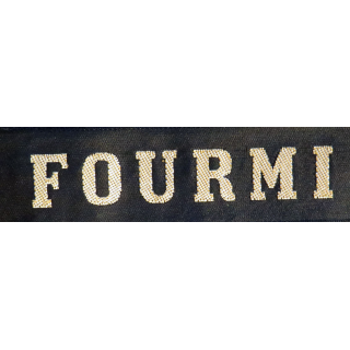MARINE : bande de bachi de marin "FOURMI" longueur 65 cm fils dorés