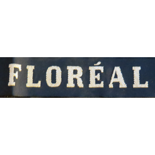 MARINE : bande de bachi de marin "FLORÉAL longueur 65 cm fils dorés 65 cm fils dorés