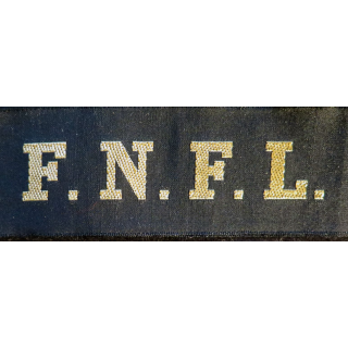 MARINE : bande de bachi de marin "F.N.F.L." longueur 65 cm fils dorés