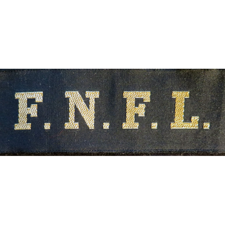 MARINE : bande de bachi de marin "F.N.F.L." longueur 65 cm fils dorés