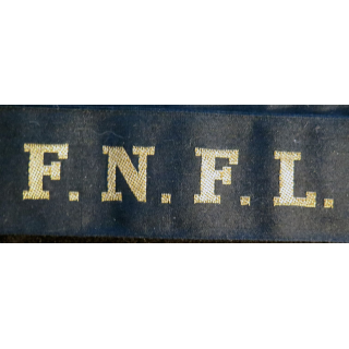 MARINE : bande de bachi de marin "F.N.F.L." longueur 65 cm fils dorés