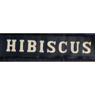 MARINE : bande de bachi de marin "HIBISCUS" longueur 65 cm fils dorés