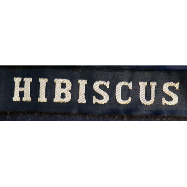 MARINE : bande de bachi de marin "HIBISCUS" longueur 65 cm fils dorés