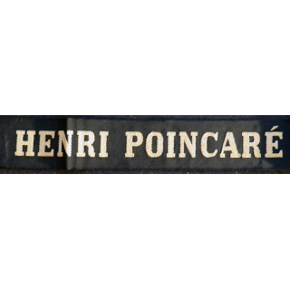 MARINE : bande de bachi de marin "HENRI POINCARÉ" longueur 65 cm fils dorés