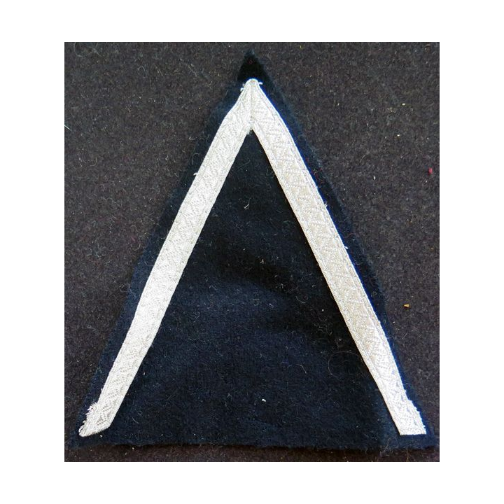 Galon de Gendarme auxiliaire volontaire argenté sur tissu noir